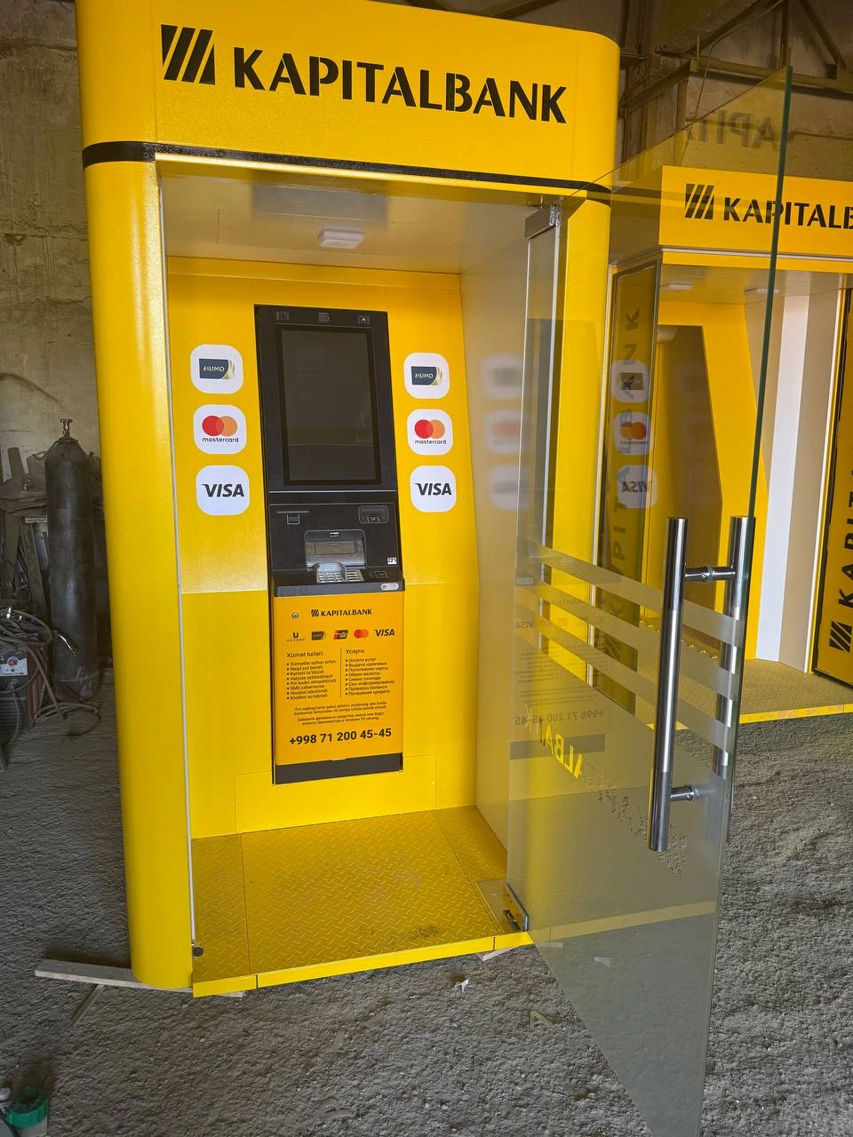 Yellow ATM booth — Photograph of completed work