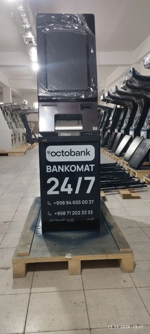 Покраска банкоматов Octobank — Фото выполненной работы